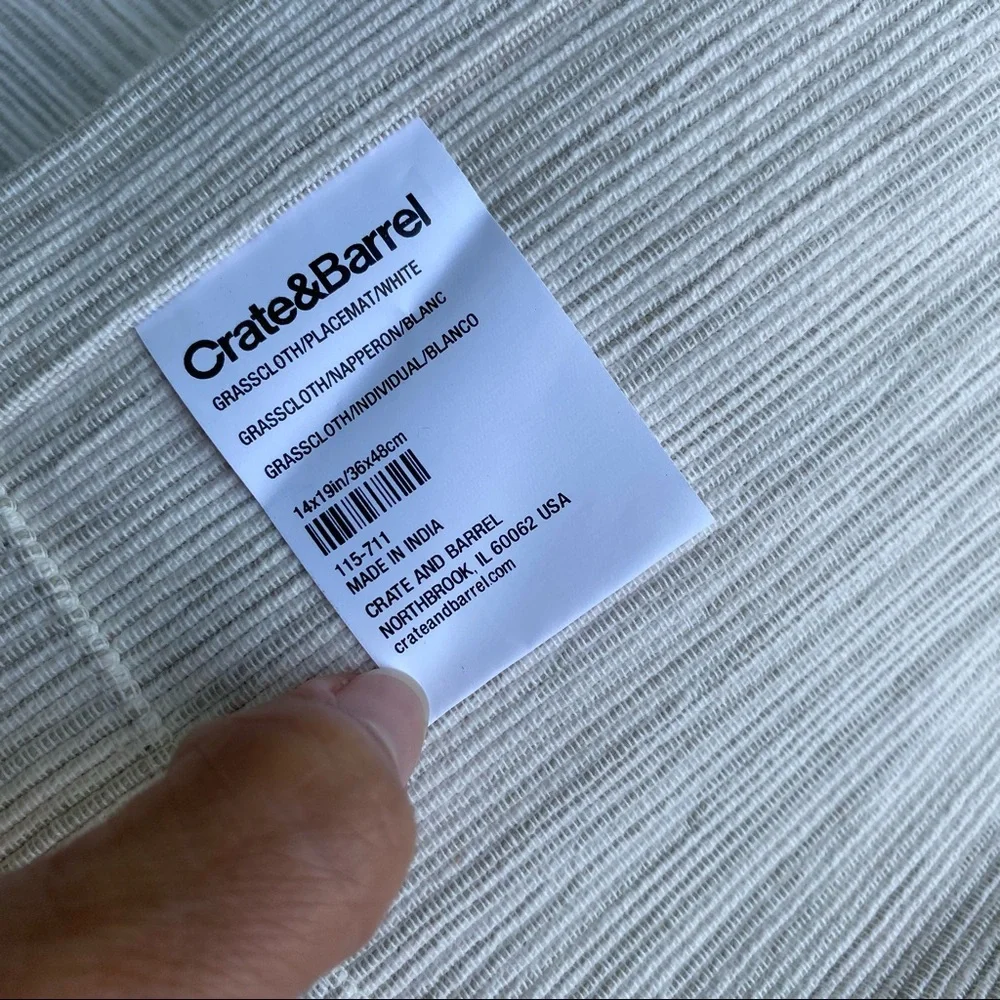 Crate&Barrel cotton table mats set of 4